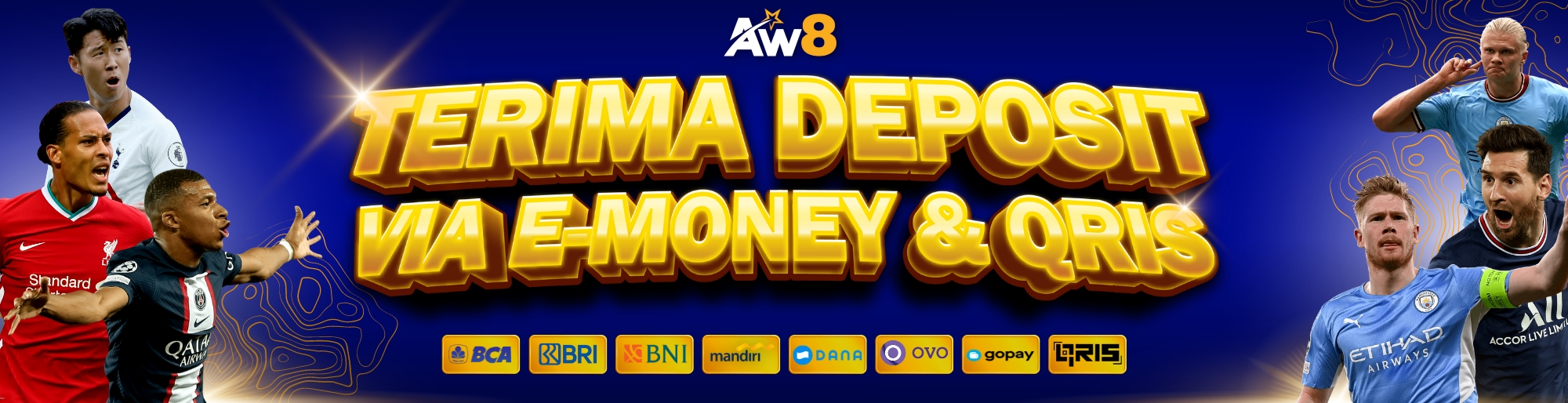 Terima Deposit via E-Money & QRIS